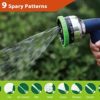 Professional Garden Hose Nozzle Spray Nozzle, 9 Adjustable Watering Patterns, Metal Body & Grip, High Pressure - Suitable for Watering Lawn and Garden, Washing Dogs & Pets - Image 2