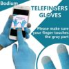 Moisturizing Gel Gloves, Touch Screen Cotton Gloves Heal Eczema Sleeping Lotion Hand Spa Treatment Gloves Repair Rough Cracked Dry Chapped Hands Skin - Blue - Image 5