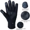 FINGER TEN Winter Gloves for Men Work Grip Waterproof Touchscreen Long Cuff Pair, Windproof Warm Thermal Gloves Paded Non Slip for Working Outside Outdoor Sports Driving Texting Workout Training - Image 4