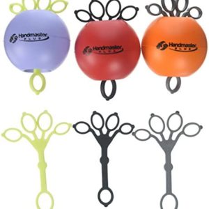 Handmaster Plus Physical Therapy Hand Exerciser (Colours May Vary), 9 Piece Set