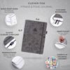 Clever Fox Fitness & Food Journal – Nutrition & Workout Planner for Women & Men – Diet & Gym Exercise Log Book with Calendars, Diet & Training Trackers - Undated, A5 Size, Hardcover (Grey) - Image 2