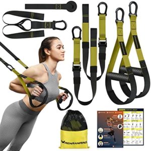 Home Resistance Training Kit, Bodyweight Resistance Straps for Full-Body Workout, 2 Adjustable Workout Straps with Handles, Door Anchor, Supports Up to 500Lbs | All-in-ONE Home Gym Equipment