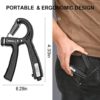AudeRhine Grip Strength Trainer, Adjustable Resistance 11-132lbs Non-Slip Gripper, Hand Grip Exerciser Strengthener For Exercise Grip| Training Wrist Strength| Forearm Training| Injury Recovery - Image 5