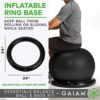 Gaiam Essentials Balance Ball & Base Kit, 65cm Yoga Ball Chair, Exercise Ball with Inflatable Ring Base for Home or Office Desk, Includes Air Pump - Image 4