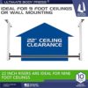 Ultimate Body Press Wall or 9ft Ceiling Mount Pull Up Bar, white (WMPL-SE) - Image 3