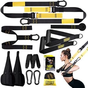 Bodyweight Resistance Training Kit,Exercise Trainer Straps for Full Body Workouts at Home or Gym,Extension Trainer Fitness Bands,Pilates Bands with Handle,Door Anchor