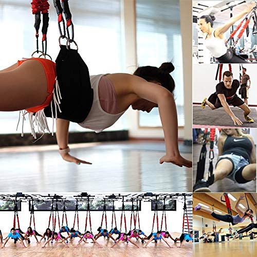 M.A.K Suspension Trainer System,Include Faction of Suspension Resistance Training Straps+Aerial Yoga Swing Belt+Adjustable Chest Expander, 2021 Updated Home/Gym/Yoga Studios Workout Equipment - Image 2