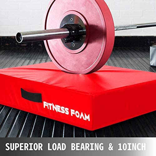 Happybuy 10 inch Thickness Fitness Crash Pad, Max Capacity 880LBS Barbell Crash Cushion Pads, High-Density Foam Filler Weightlifting Protector Falling Pads, One Pair Cushioned Foam Mat for Olympic Weightlifting - Image 5