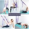 Balems Sports Aerial Yoga Swing Set Yoga Ropes Band Sling Anti-Gravity Yoga Hammock Kit Trapeze Equipment, Flying Yoga Inversion Tool, Exercises, Adult Kids Aerial Door Yoga Swing - Image 7