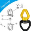 Swing Swivel, 35KN Safety Rotational Device, Digtichnny Swing Spinner for Web Tree Swing, Aerial Dance, Children's Swing, Hanging Hammock - Image 4