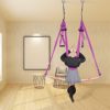 Aerial Yoga Swing Set, Aerial Silks Yoga Hammock Trapeze Sling Yoga Swing, Antigravity Yoga Inversion Tool with Ceiling Anchors and Daisy Chains for Gym Home Fitness - Image 6