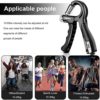 Grip Strength Trainer,Hand Grip Strengthener,Adjustable Hand Grips for Strength Training,Adjustable Resistance 11-132 lbs Forearm Exerciser for Muscle Building, black - Image 5