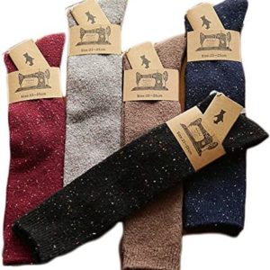Lovely Annie Women's 5 Pairs Pack Knee High Cotton Socks