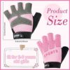 3 Pair Kids Half Finger Gloves Pink Adjustable Sport Gloves Non Slip Gel Gloves Fingerless Kids Cycling Gloves Kids Fishing Gloves Bike Gloves for Camping Outdoor Road Mountain Fit Girl Youth Age 2-6 - Image 2