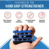 Grip Strength Trainer, Hand Grip Strengthener, Hand Exerciser Grip Strengthener & Forearm Trainer or Forearm Exerciser for Forearm Grip Workout, Hand Strengthener or Finger Strengthener For Strength - Image 2