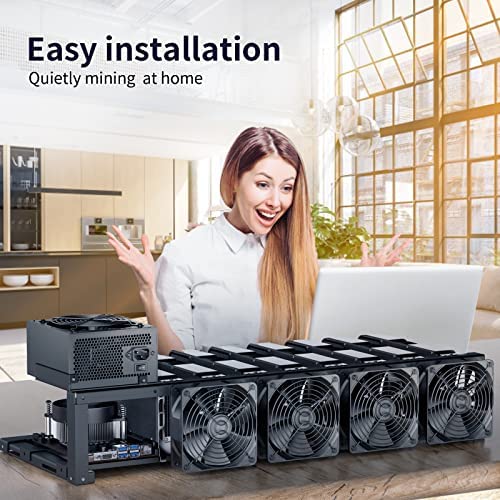 Foyozisun GPU Mining Rig Complete System Ethereum ETC Crypto Miner with 8 GPU Mining Motherboard and 1800W Power Supply 8G RAM (Without GPU) - Image 5