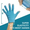 Moisturizing Gel Gloves, Touch Screen Cotton Gloves Heal Eczema Sleeping Lotion Hand Spa Treatment Gloves Repair Rough Cracked Dry Chapped Hands Skin - Blue - Image 3