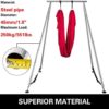 Happybuy Yoga Sling Inversion, 9.6 FT Height Inversion Yoga Swing Stand,Max Capacity 551lbs/250kg Aerial Yoga Frame with 236in/6m Yoga Swing Inversion Sling Body Bundle Safety Belts - Image 2