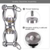 Dolibest SUS304 Silent Bearing Swing Swivel, Tire Swing Swivel with 2 Removeable Buckle for Web Tree Swing, Aerial Dance, Swing Yoga Swing Sets, 770LB Capacity - Image 3