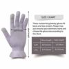 MIG4U Moisturizing Beauty Gloves Touchscreen Overnight Sleeping Glove for Women Dry Hands, Nighttime Lotion, Eczema, SPA, Cosmetic Treatment, grey purple 3 pairs size l/xl - Image 7