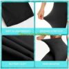 ZOOSIXX 7 Pack High Waisted Biker Shorts for Women, 8” Soft Yoga Workout Black Athletic Shorts - Image 5
