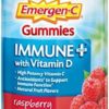 Emergen-C Immune+ Immune Gummies, Vitamin D plus 750 mg Vitamin C, Immune Support Dietary Supplement, Caffeine Free, Gluten Free, Raspberry Flavor - 45 Count - Image 4