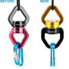 Swing Swivel, 35KN Safety Rotational Device, Digtichnny Swing Spinner for Web Tree Swing, Aerial Dance, Children's Swing, Hanging Hammock - Image 3