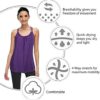 Hibelle Womens Scoop Neck Cute Racerback Yoga Workout Tank Top - Image 5
