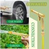ZOVAATIA Garden Hose Nozzle 100% Heavy Duty Metal, Metal Nozzle & body Non-slip Ergonomic Grip, 4 Watering Patterns, High Pressure Metal Spray Gun for Watering Plants, Car Wash and Showering Dog - Image 5