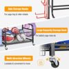 PLKOW Dumbbell Rack, Weight Rack for Dumbbells, Home Gym Storage for Dumbbells Kettlebells Yoga Mat and Balls, All in One Workout Storage with Wheels and Hooks, Powder Coated Finish Steel - Image 4