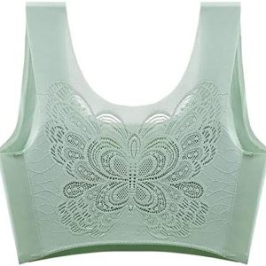 Women's Stretch Beauty Back Bra Butterfly Printed High Impact Sports Bras for Women Plus Size Underwear Yoga Racerback Bra