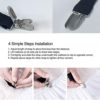 Siaomo Bed Sheet Holder Straps - Adjustable Crisscross Sheet Clips Elastic Band Fitted Bed Sheet Fasten Suspenders Grippers,2Pcs/Set Black - Image 7