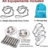 Yangogle Aerial Yoga Swing Sling Strong Yoga Hammock Kit Set Inversion Exercises Include 2 Extensions Straps and Ceiling Mounting Kit - Image 3