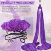 Aerial Yoga Hammock - Premium Aerial Silk Yoga Swing for Antigravity Yoga Inversion Exercises - Extension Straps, Improved Flexibility & Core Strength with Extension Straps, Cabiners, and Pose Guide - Image 4