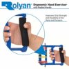 Sammons Preston 56571 Rolyan Ergonomic Hand Exerciser with Padded Handle,Adjustable Squeeze Tool,4 Pairs of Rubber Bands for Progressive Resistance,Improves Hand Grip Strength,Hand &Thumb,Blue - Image 4