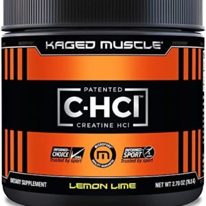 Creatine HCl Powder, Kaged Muscle Creatine HCl, Patented Creatine Hydrochloride Powder, Highly Soluble Creatine Hydrochloride 750mg, Lemon Lime, 75 Servings, 2.7 Ounce (Pack of 1), (KM103)