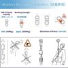 TRIWONDER Swing Swivel 30KN Micro Rotator Safety Rotational Device Hanging Accessory for Rock Climbing, Hanging Hammock, Web Tree Swing, Aerial Dance, Children's Swing Spinner Hanger - Image 3