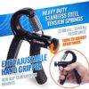 Hand Grip Strengthener (4 Pack) Forearm Exerciser Adjustable Resistance Hand Gripper, Finger Stretcher, Grip Ring and Finger Exerciser for Men and Women, Injury Recovery and Muscle Builder - Image 3