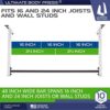 Ultimate Body Press Wall or 9ft Ceiling Mount Pull Up Bar, white (WMPL-SE) - Image 2