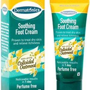 Dermatonics 10% Urea Natural Foot Soothing Cream with Manuka Honey – Removes Hard Skin, Moisturizes and Rehydrates Cracked Heels, Rough, Dead and Dry Skin – For Feet, Elbows, & Hands, 2 oz. Tube