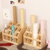 YLLFF Large Capacity Yoga Mat Storage Rack Floor Stand, 12 Compartment Wooden Yoga Mat Holder Carpets Organizer for Home, Gym, Easy to Install - Image 9