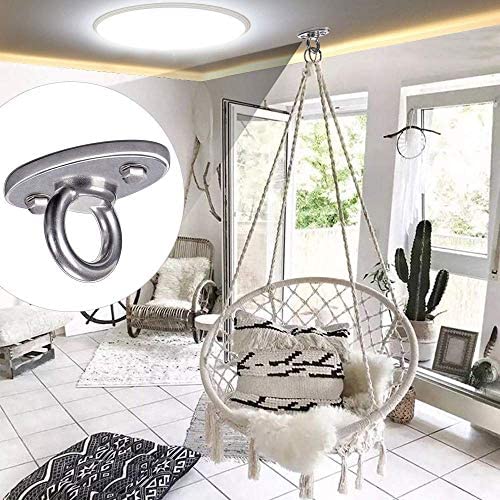 SELEWARE 2800 lb Capacity Wall Ceiling Mount Bracket for Suspension Strap Trainer, Suspension Kit for Yoga Swing, Hanging Hardware for Battle Ropes, Woss Suspension, Olympic Rings, Gym Accessories - Image 2