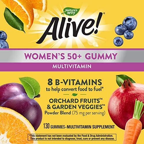 Nature's Way Alive! Women’s 50+ Gummy Multivitamin, Full B Vitamin Complex, 130 Gummies - Image 2