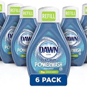 Dawn Platinum Powerwash Dish Spray, Dish Soap, Apple Scent Refill, 16oz (Pack of 6)