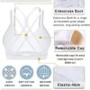 RUNNING GIRL Strappy Sports Bra for Women Sexy Crisscross Back Light Support Yoga Bra with Removable Cups - Image 6