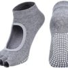 2 Pairs Toeless Yoga Socks Non-Slip Grips for Pilates Ballet Dance Barefoot Workout Cotton Open Toe Women Sports Socks - Image 4