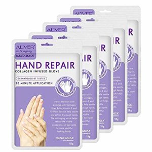 Hand Mask Moisturizing Gloves 5 Pack, Hand Mask Spa Gloves Moisture Enhancing Gloves for Dry Hands,Repair Rough Damage Skin for Women & Men