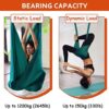 5.5 Yards Aerial Yoga Hammock Aerial Silks for Home Yoga Silk Hammock Set with Daisy Chain,Carabiner and Guide - Image 4