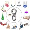 Dakzhou Swing Swivel 360° Rotary Bearing, 820 LB, Hanging Attachment, Swing, Aerial Dance, Hammock Chair, Yoga Swing, Rock Climbing Silver - Image 2