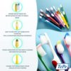 TEPE Nova, Medium Firm Toothbrush, Tapered Head for Hard to Reach Areas, Angled Neck, Thumb Grip, Medium Bristle Toothbrush, Adult, 1 Pack - Image 4